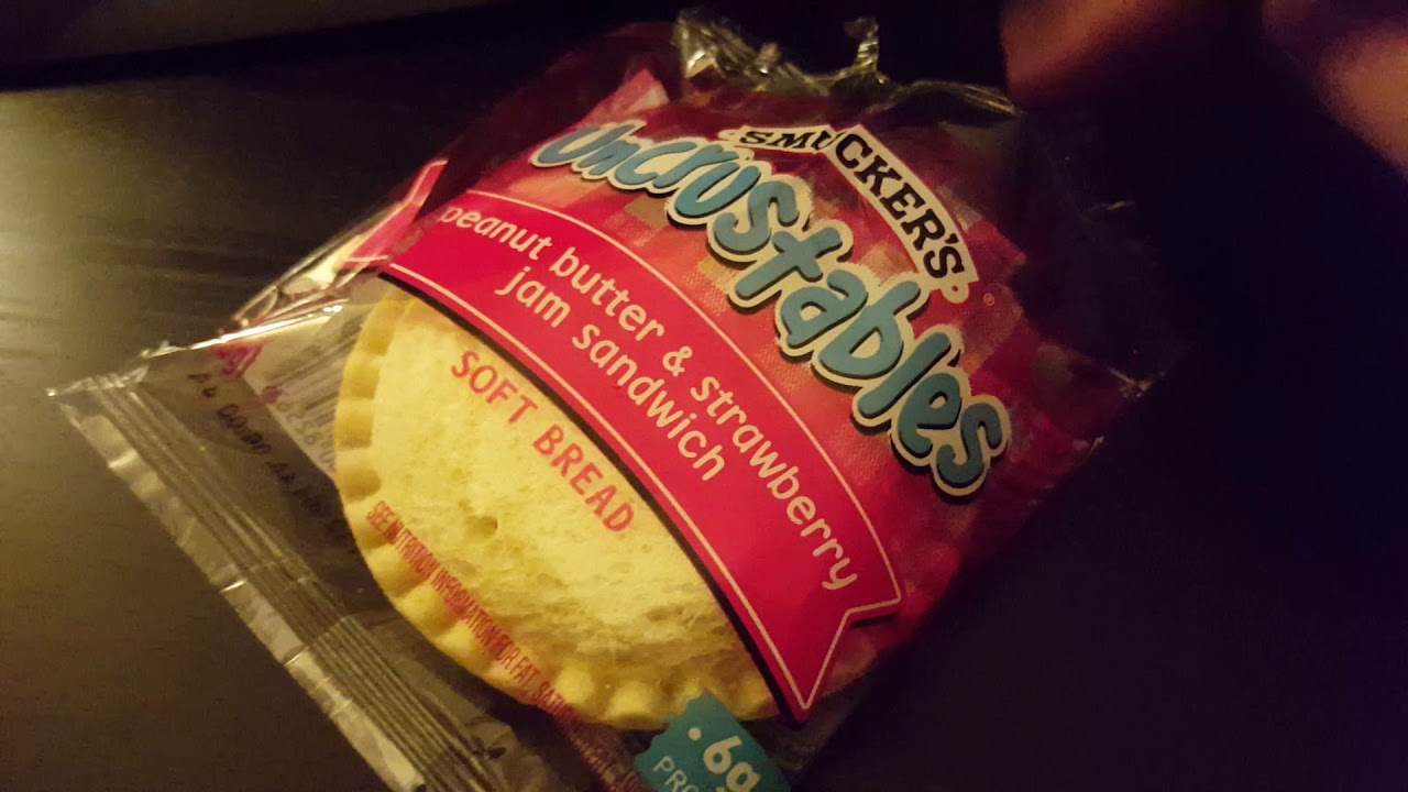 Smucker's Uncrustables Peanut Butter & Strawberry Jam Sandwich Review ...