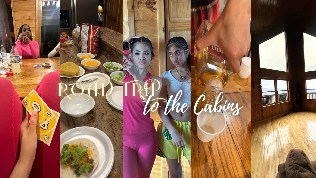 VLOG: WE TOOK A ROAD TRIP TO THE CABINS💖🚗🏕️