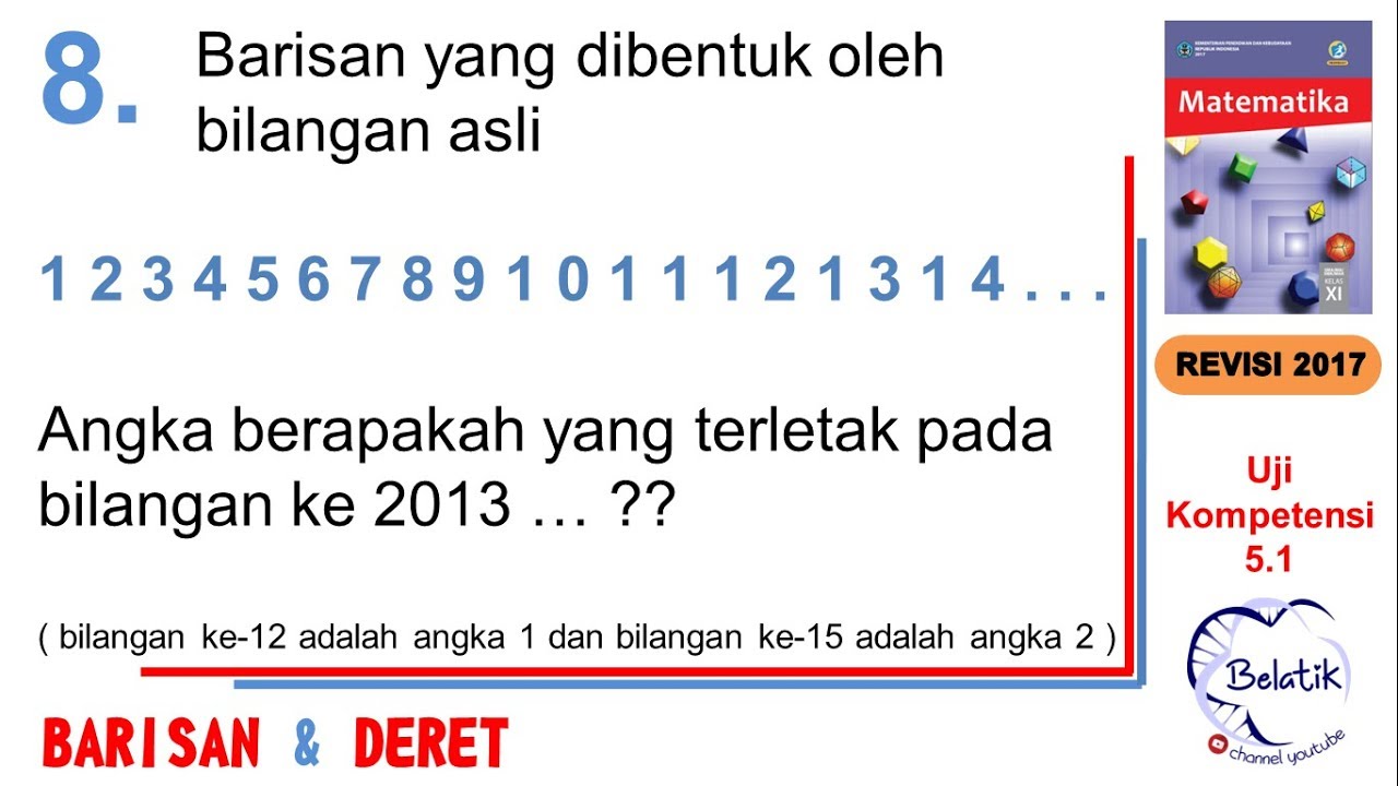 Barisan Ke 2013 Bilangan Asli Uji Kompetensi 5 1 Paket