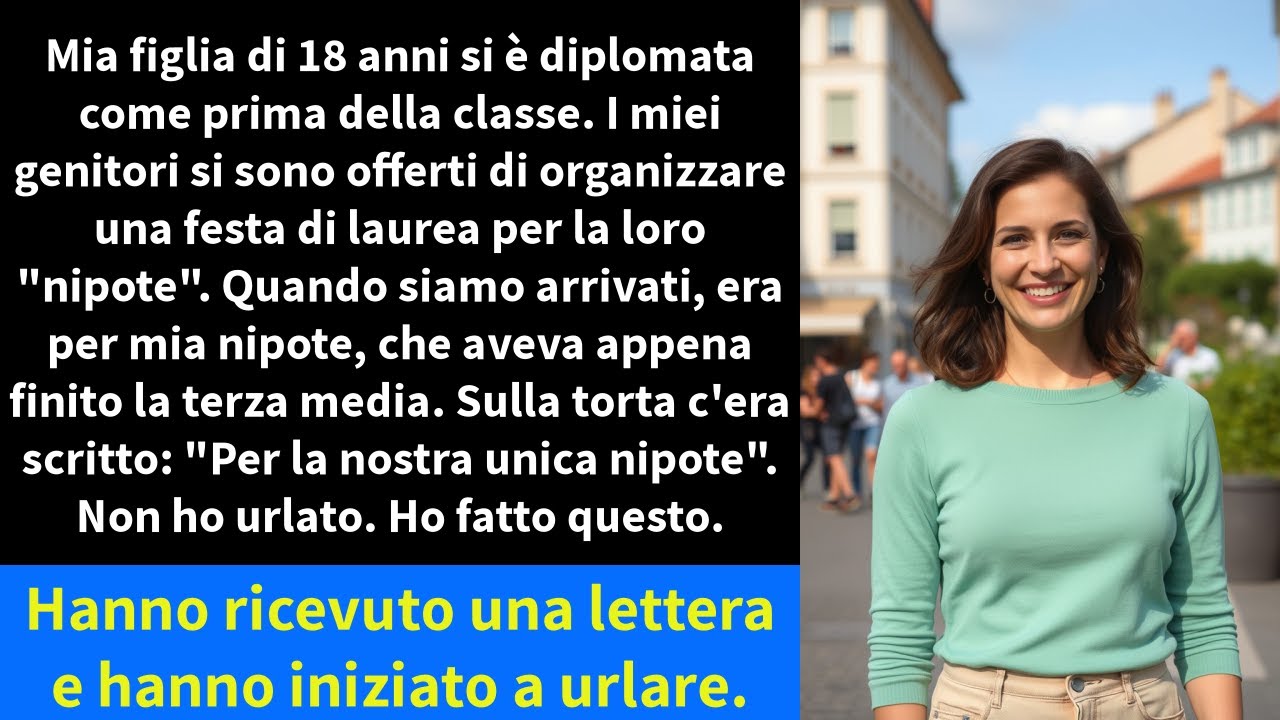 Mia figlia di 18 anni si è diplomata come prima della classe. I miei genitori si sono offerti di