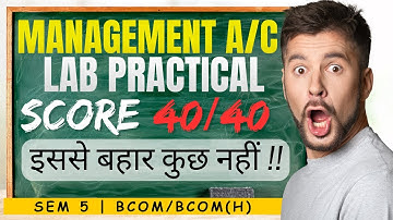 EXCEL LAB PRACTICAL 🔥| Management Accounting | Bcom/Bcom(H) | Sem-5, Dec