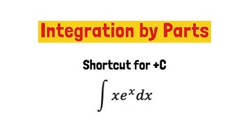 Shortcut Regarding “+C” When Using Integration by Parts | (Ali BA)