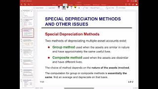 Special Depreciation Methods (Group method)