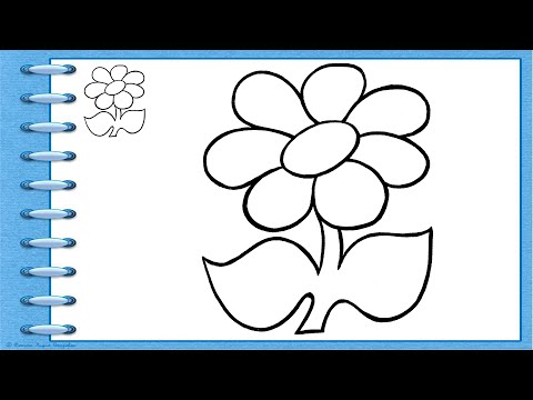 HOW TO DRAW A FLOWER / EASY AND SIMPLE / LEARNING TO DRAW thumbnail
