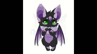 Purple flames  #furry #art #adoptable
