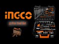 INGCO 77pc 1/4in & 1/2in CV Socket & Tool Set HKTHP20771