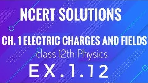 Class 12th Physics l ex 1.12 l NCERT Solutions