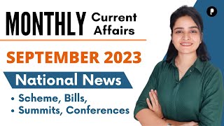 September 2023 Current Affairs | Parcham Classes Monthly Current Affairs 2023 | National News