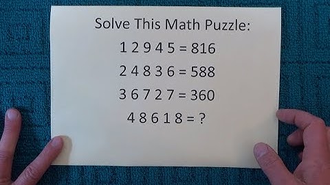 Solve Another Math Puzzle, If You Can (A Step by Step Full Solution is Included)