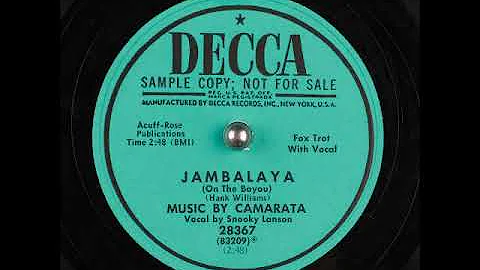 Camarata; Snooky Lanson (vocal) ~ Jambalaya (On th...