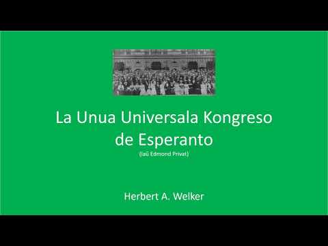 La Unua Universala Kongreso de Esperanto