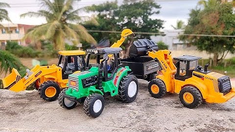 JCB 3DX | Bulldozer | Farming Tractor | Kids Toys | Miniature Model Toys | Toys Video Showdown |