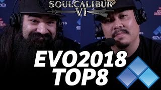EVO 2018 SOUL CALIBUR 6 TOP8 FINALS (TIMESTAMP) w/ Aris & Markman