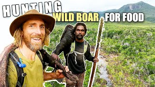 Hunting WILD BOAR with a hand spear in Australia