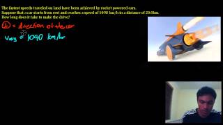 Kinematic Equation Practice Problem 3