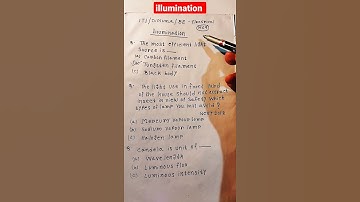 illumination electrical engineering mcq (Part - 1)    #shorts