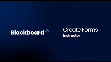 Create Forms in Blackboard