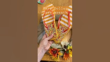 Easy Dollar Tree wreath 😄 #diy #crafting #dollartree #craftideas #diycrafts #diyprojects #diydecor