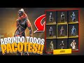 ABRI TODOS OS PACOTES DA CONTA LVL 1 MAIS RICA DO FREE FIRE!