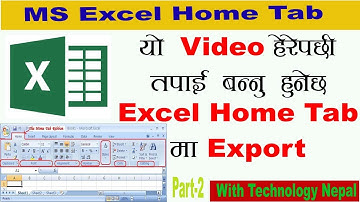 Ms Excel Home Tab Tutorial || Complete in Nepali Ms Excel Home Tab in Nepali ||  Alignment  Merge &