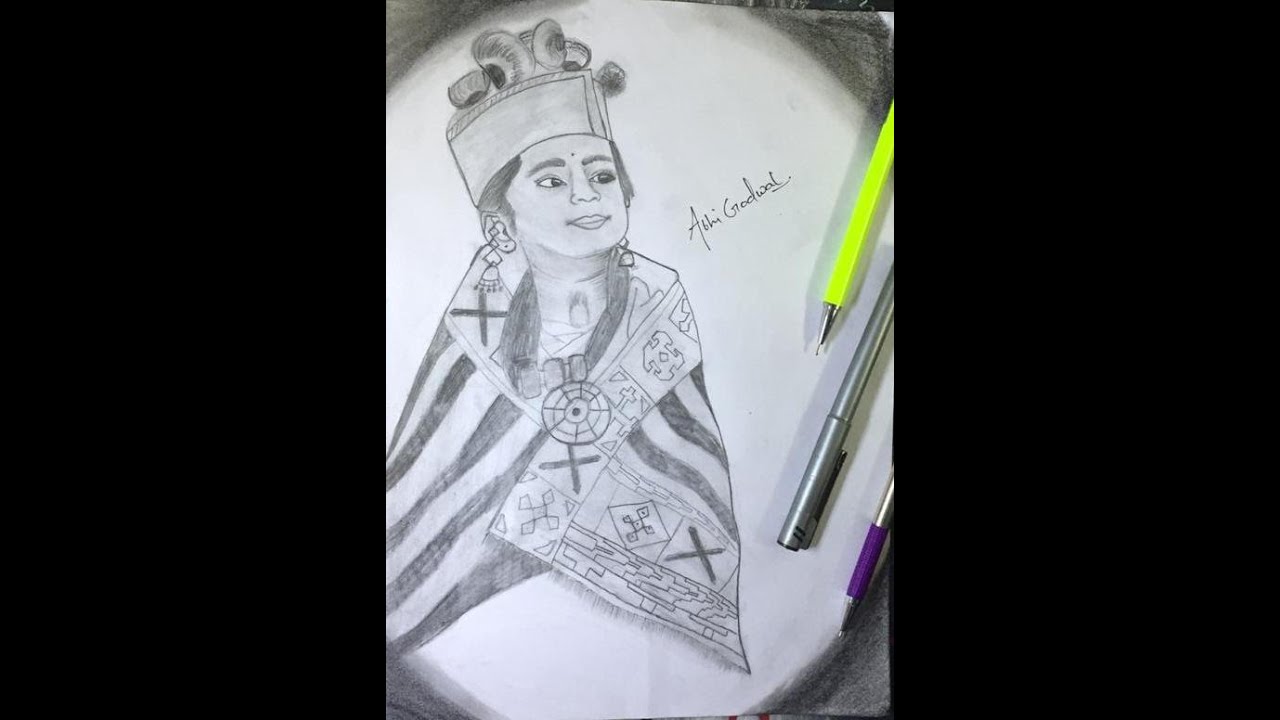 Little Girl in Himachali dress