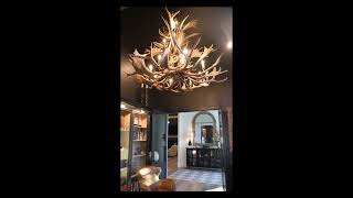 The Black Label Fallow Antler Chandelier