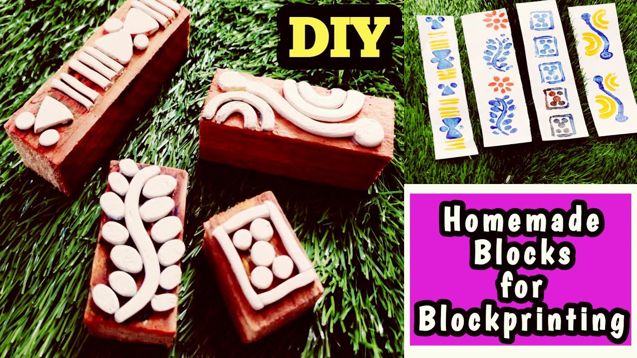 DIY Blocks For Blockprinting How To Make Stamps At Home Easy Block DIY Blocks For Blockprinting How To Make Stamps At Home Easy Block