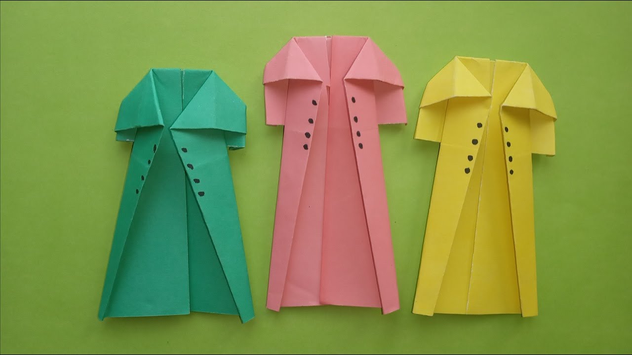How to make Origami Dress || Easy Origami Paper Dress DIY Handmade ...
