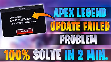 How to solve Update failed unknown anomaly in apex legend mobile | apex legend mobile update failed