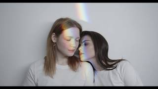 Two beautiful female models intimacy relationship photography