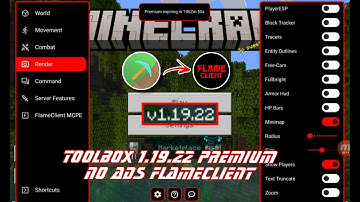 Toolbox 1.19.22 premium infinite time no ads | FlameClient V3 fix bug For Minecraft Pe 1.19.22