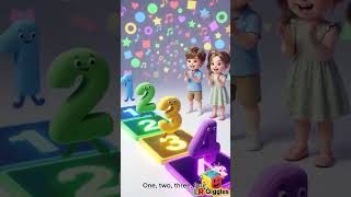 Kids Challenge: Count to 10 Before the Song Ends!😲Magical Numbers Song for Kids🌈 LR Giggles #SHORTS