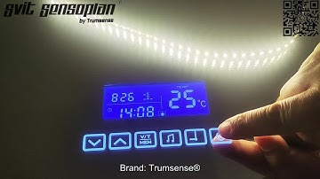 Trumsense®  K3015CAL time temperature date touch screen with radio for bathroom LED mirror