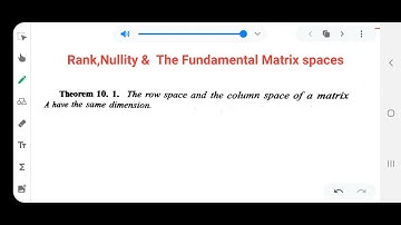Rank,Nullity& The Fundamental Matrix Spaces/Fourth Semester BSc core Mathematics/Calicut University