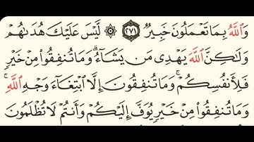 ربع(ليس عليك هداهم) الى اخر السورة مكتوبة بصوت الشيخ ياسر الدوسري / منوعات اسلامية