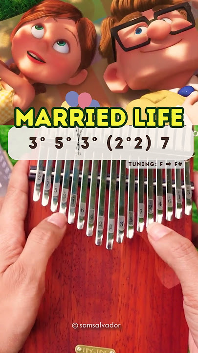Pixar's Up Theme Married Life Kalimba Tutorial with Tabs