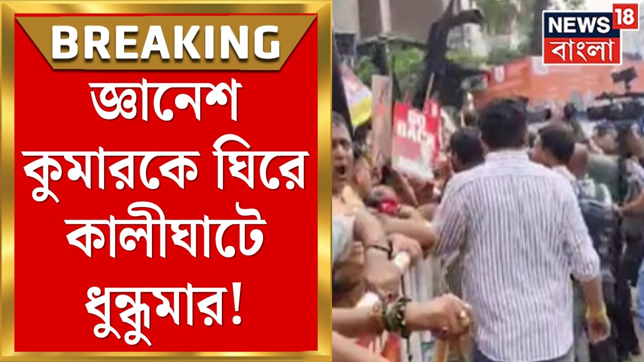 Gyanesh Kumar at Kalighat | জ্ঞানেশ কুমারকে ঘিরে কালো পতাকা ও ‘গো ব্যাক’ স্লোগান! | Bangla News