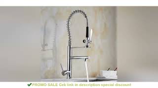 Chrome Kitchen Faucet Spring 360 Pull Down Sprayer Hot Cold Water Mixer Tap Deck Mounted Dual Spout