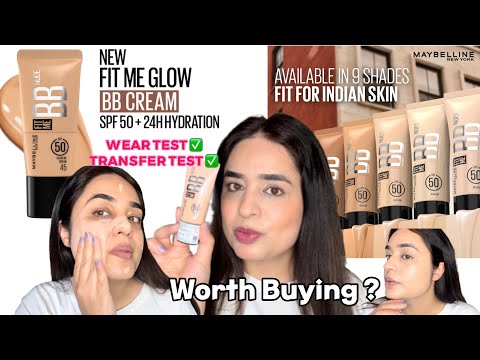 *New Maybelline New York Fit me BB Nude BB Glow BB Cream swatches and Honest Review|| Worth buying?