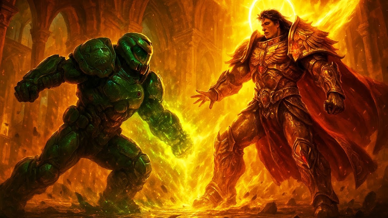 What If The Doomslayer Fought The Emperor Of Mankind?