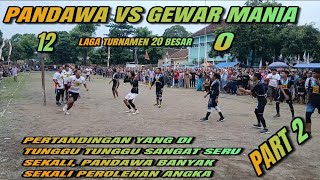 Pandawa Vs Gewar Mania  Very Exciting Match  Prajekan Koramil Cup