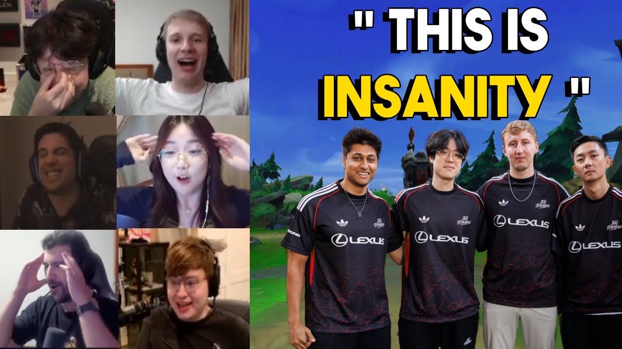 Реакция стримеров на 100T UPSETING BLG в безумной игре