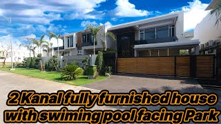 2 Kanal fully furnished house | Luxurious swimming facing Park DHA Phase 6 Lahore