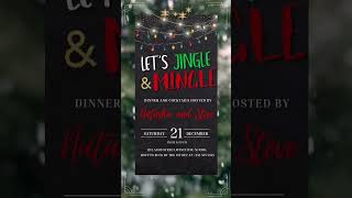 Christmas Party Invitation Templates are in stock ! Check out twentyonetemplate on Etsy