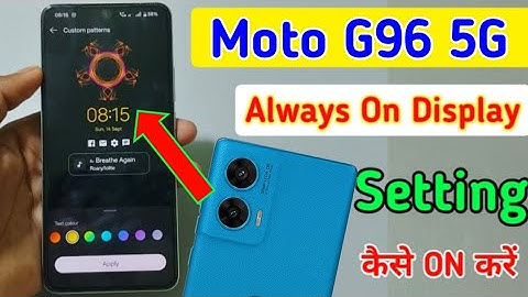 Moto g96 5g always on display setting/how to enable always on display in moto g96 5g me //