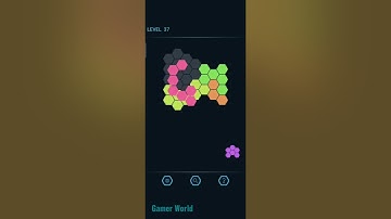 Brain Training Hexa Puzzle Level 37 [Puzzle Solved]  #shorts #games #ytshorts #gameplay