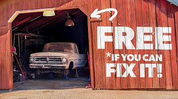 If you fix this barn find, YOU KEEP IT