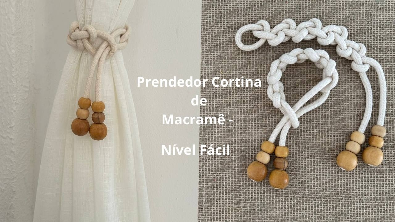 DIY Prendedor de Cortina de Macramê FÁCIL | Aprenda o Nó Básico em 10 Minutos!