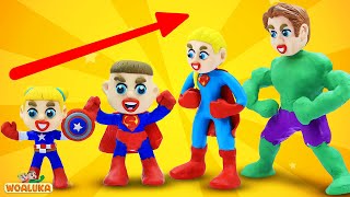 Superhero Family Song | WOA Luka Nursery Rhymes and Kids Songs | Educational Videos