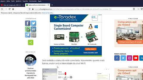 Como saber a intensidade do sinal Wi-fi?